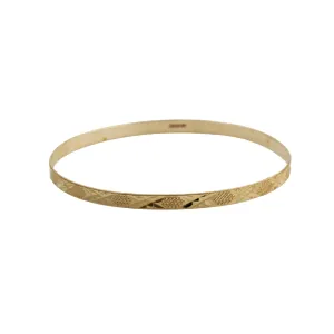 10k Textured Vintage Gold Bangle