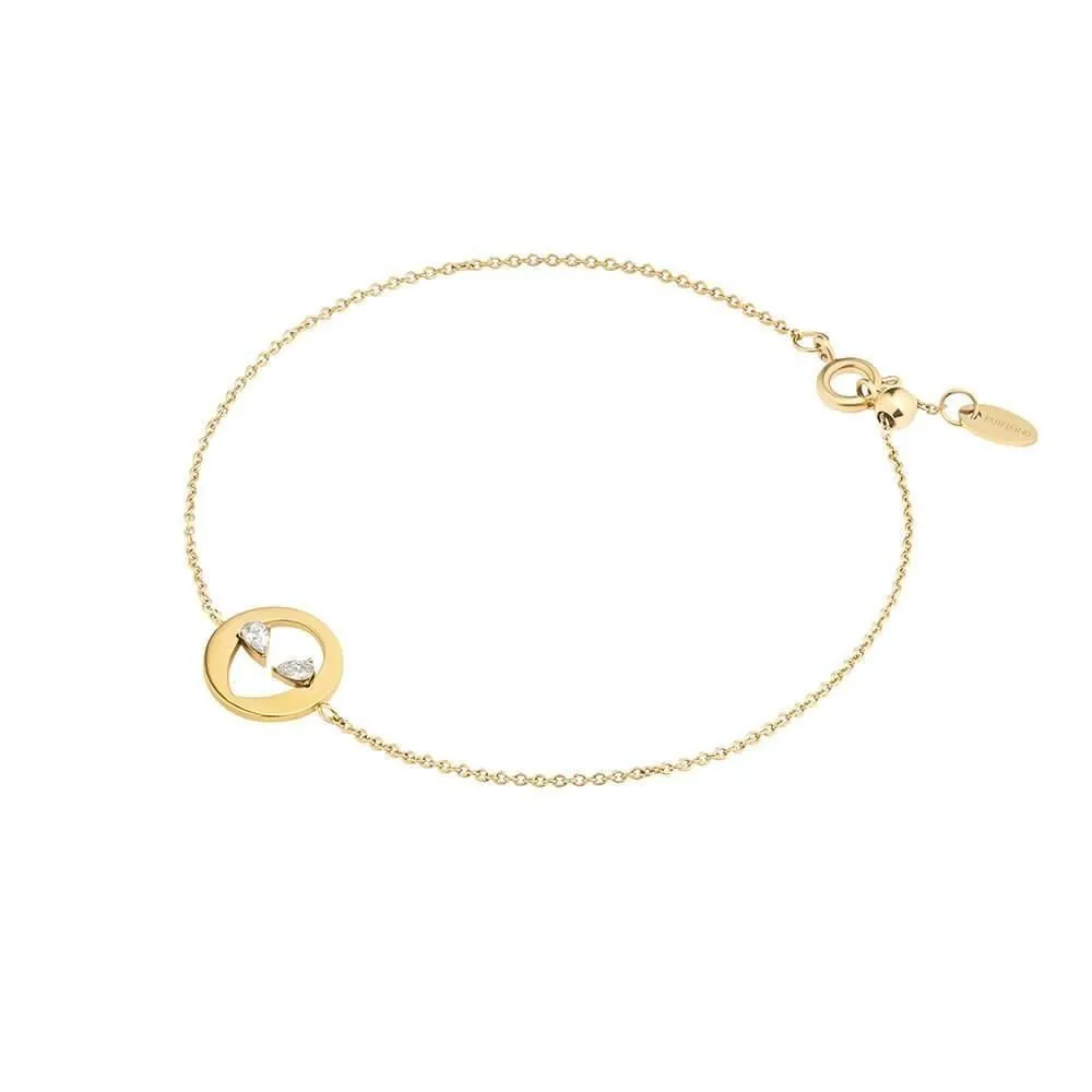 Cosmo Martian 18K Gold Plated Bracelet w. Zirconia