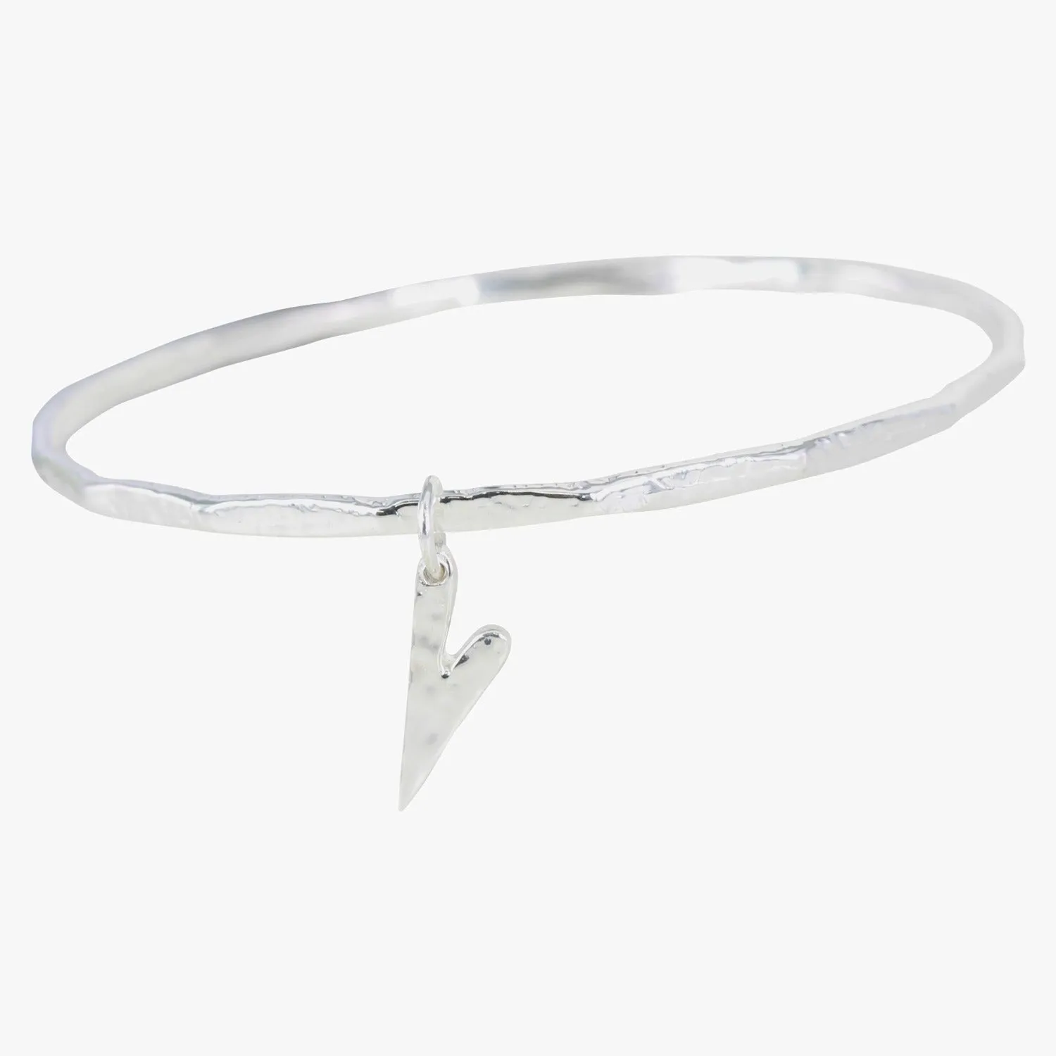 Queen of Hearts Sterling Silver Bangle