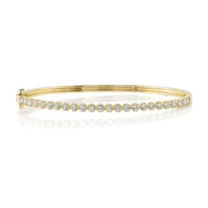 Shy Creation Diamond Crown Setting Bangle Bracelet